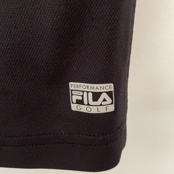 Fila Sport Golf Shirt Short Sleeve Black Medium - Picture 4 of 4